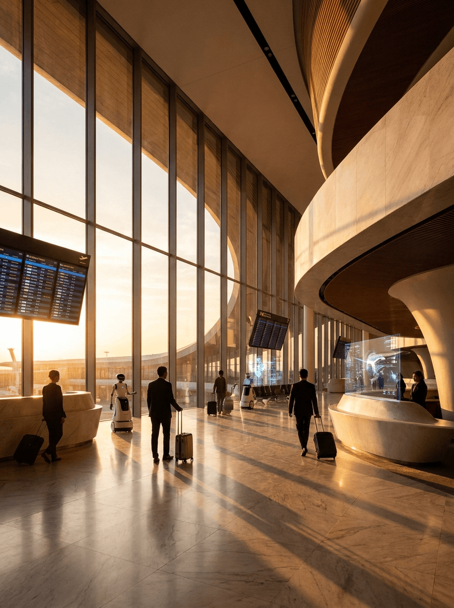Airport terminal interior